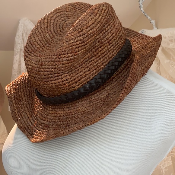 Free People Dark Brown Straw Sun Hat - Picture 2 of 4